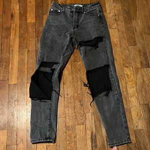Aditya Size Small faded Black jeans. Mom style